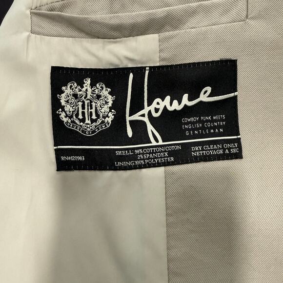VNTG Men's House of Howe Couture Khaki/Beige Sports Jacket 2-button, zippered 40 - Picture 6 of 6